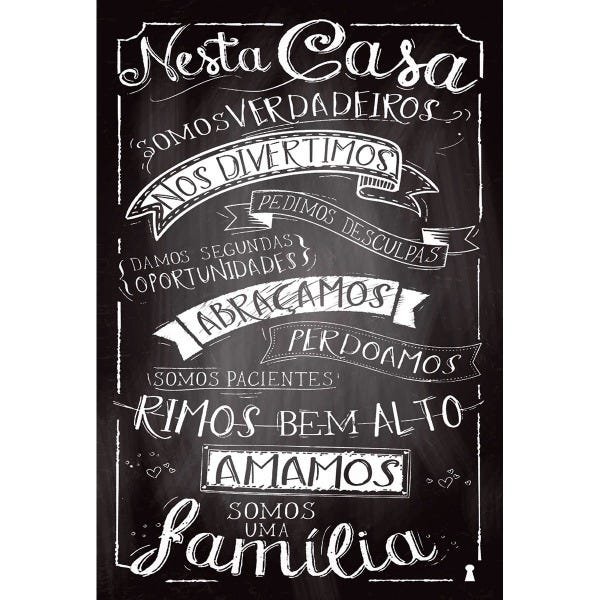 Placa Decorativa - 20x30cm- Somos Uma Família - (v216) - 1