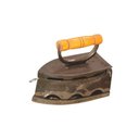 Ver imagem 1 de Ferro Passar Roupa a Brasa 7 Furos Alça Madeira 20x10x15,5cm