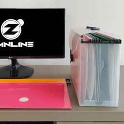 Kit 5 Maletas de Documentos 10 Pastas Suspensas Dello Organizadora Coloridas - 3