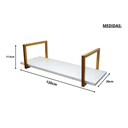 Ver imagem 2 de Nicho SIMPLES metalon 120X20 BRANCO/DOURADO METALICO 01