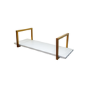 Ver imagem 1 de Nicho SIMPLES metalon 120X20 BRANCO/DOURADO METALICO 01