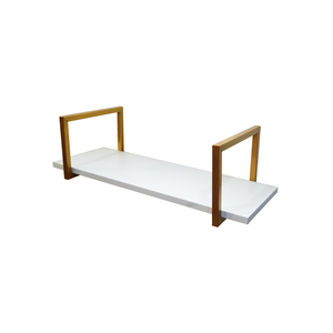 Nicho SIMPLES metalon 120X20  BRANCO/DOURADO  METALICO 01