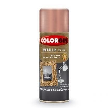 Spray Colorgin Metallik 350ml Rose Gold 56 Interior - 2