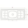 Pia de Cozinha Inox Bali 120 cm GhelPlus - 2