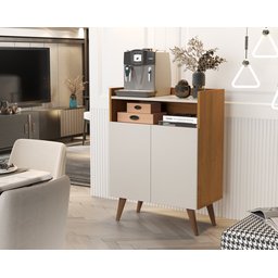 Balcão / Aparador Buffet Wind Retro 2 Portas:nature / Off White - 2