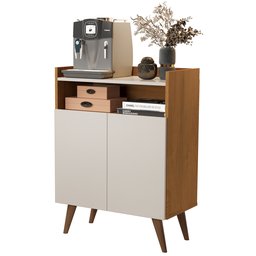 Balcão / Aparador Buffet Wind Retro 2 Portas:nature / Off White - 1