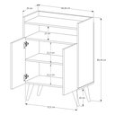 Ver imagem 5 de Balcão / Aparador Buffet Wind Retro 2 Portas:nature / Off White