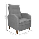 Ver imagem 3 de Poltrona Reclinável Leeds Boucle Cinza