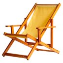 Ver imagem 5 de Kit 2 Espreguiçadeiras Dobrável Envernizada Mel Madeira Maciça com Tecido Amarelo