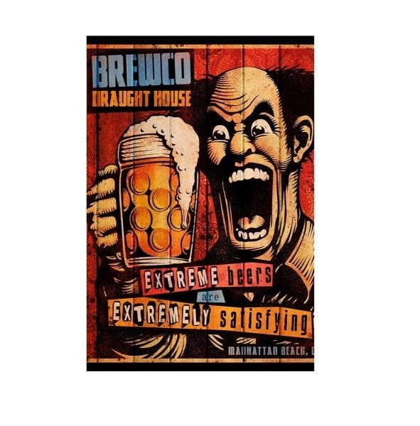 Placa Decorativa - 20x30cm - Brewco Beer - Cerveja - (v016)