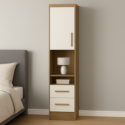 Modulo Ja Mesa de Cabeceira Alto Georgia Jequitibá / Off White - 3 Modulo Ja Mesa de Cabeceira Alto Georgia Jequitibá / Off White - 3