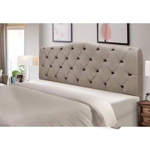 Cabeceira Cama Box Estofada Madeira Queen Size Veneza:capuccino