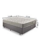 Ver imagem 2 de Base Box Baú King 193x203 Linho Cinza com Colchão Ecoline D40 Espuma