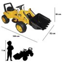 Ver imagem 2 de Mini Carro Trator Escavadeira Elétrico 6v Infantil Criança Bateria Amarelo Brinqway Bw-081am
