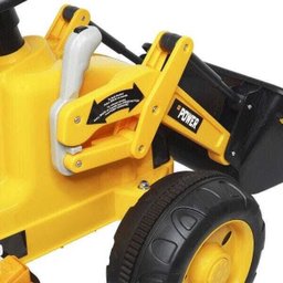 Mini Carro Trator Escavadeira Elétrico 6v Infantil Criança Bateria Amarelo Brinqway Bw-081am - 5