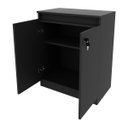 Ver imagem 4 de Balcão Escritório com Chave Multimóveis Vcr25046 Preto
