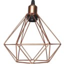 Ver imagem 1 de Luminária Lustre Pendente Aramado Diamante Luxo Pequeno Teto Retrô Cobre Agp Ilumini