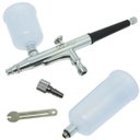 Ver imagem 5 de Caneta Aerógrafo Aerográfica Pistola Dupla Ação Profissional 0,3 mm 2 Canecas Importway IWCA-2C
