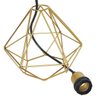 Kit 4 Luminárias Lustre Pendente Aramado Diamante Luxo Pequeno Teto Retrô Dourado Agp Ilumini - 6