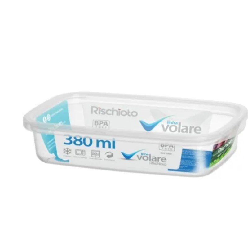 Pote Mantimento Retangular Volare 380ml Rischioto