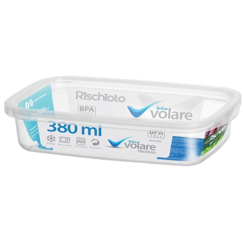 Pote Mantimento Retangular Volare 380ml Rischioto - 3