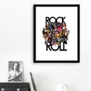 Ver imagem 1 de Quadro As Lendas do Rock - 60x48cm:madeira Branca