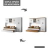 Dormitório Infantil Ônix Guarda Roupa, Aéreo 4 Portas e Bicama Flex Branco - Peternella Móveis - 5