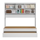 Ver imagem 3 de Dormitório Infantil Ônix Guarda Roupa, Aéreo 4 Portas e Bicama Flex Branco - Peternella Móveis