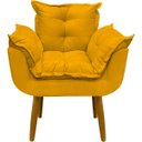 Ver imagem 2 de Kit Namoradeira Decorativa e 2 Poltronas Confortável para Sala Recepção Manicure Alice Suede