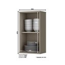 Ver imagem 4 de Armário Aéreo Henn Évelin 35cm 1 Porta MDF com Prateleira e Puxador em Alumínio