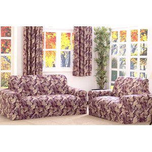 Capa De Sofa Adere Floral Vinho 02 E 03 Lugares