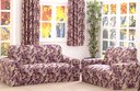 Ver imagem 1 de Capa De Sofa Adere Floral Vinho 02 E 03 Lugares