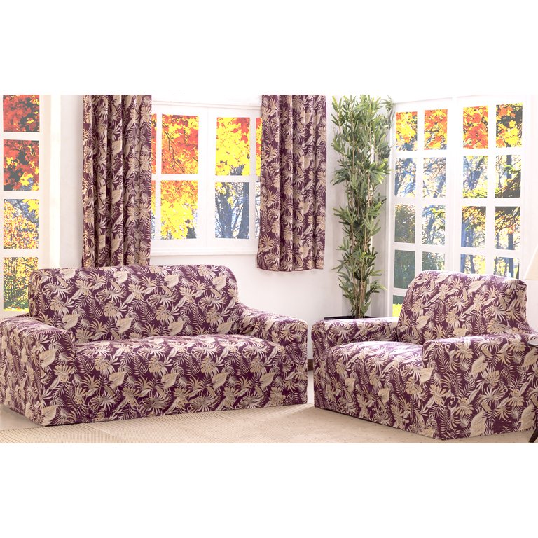 Capa De Sofa Adere Floral Vinho 02 E 03 Lugares Capa De Sofa Adere Floral Vinho 02 E 03 Lugares