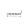 Broca Haste paralela Metal duro DIN 338 Ponta 120° 5.4mm DORMER R1005.4 - 2