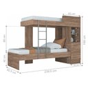 Ver imagem 3 de Beliche 3 Gavetas Melo Atacama com 2 Colchões