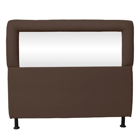 Cabeceira Espelhada 90cm Solteiro Marrom