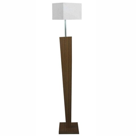 Luminária de Chão Cúpula Quadrada Base MDF 68 JD Molina