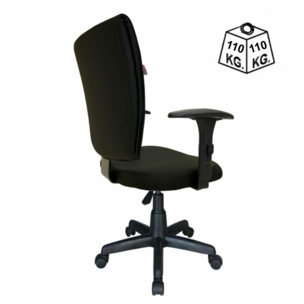 Cadeira B-ONE Giratória com Braços Reguláveis – Cor Preta – MARTIFLEX - 4