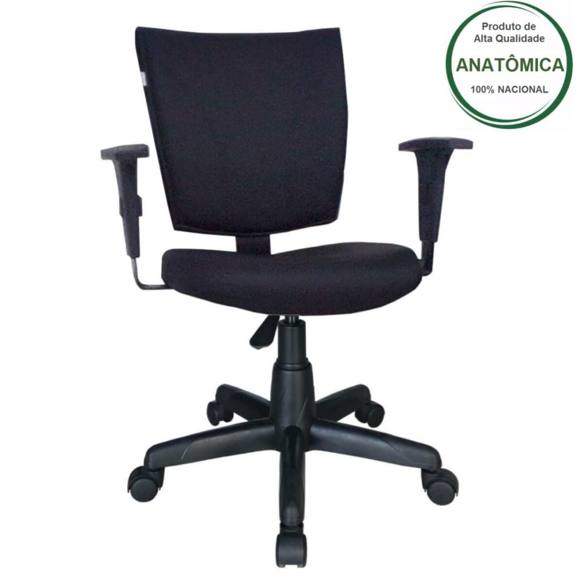 Cadeira B-ONE Giratória com Braços Reguláveis – Cor Preta – MARTIFLEX - 2