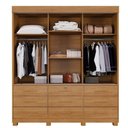 Ver imagem 4 de Guarda Roupa Liverpool 3 Portas 9 Gavetas 4 Prateleiras Cinamomo-cinamomo Off Flex