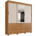 Ver imagem 2 de Guarda Roupa Liverpool 3 Portas 9 Gavetas 4 Prateleiras Cinamomo-cinamomo Off Flex