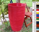 Ver imagem 6 de Kit 2 Vaso Planta 80x50 Oval Moderno Polietileno BGPLASTICOS BRANCO 006