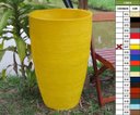 Ver mais imagens de Kit 2 Vaso Planta 80x50 Oval Moderno Polietileno BGPLASTICOS BRANCO 006