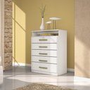 Ver imagem 3 de Kit Guarda Roupa Solteiro 6 Portas Ecom Ii Cômoda Triunfo - Branco