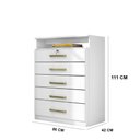 Ver imagem 5 de Kit Guarda Roupa Solteiro 6 Portas Ecom Ii Cômoda Triunfo - Branco