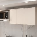 Ver imagem 1 de Aéreo 190cm 3 Portas com Nicho para Microondas Ayla Yescasa Bege/Off White