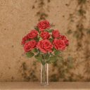 Ver imagem 2 de Buque de Rosa Diana 9 Botoes Vermelho Outono 40cm