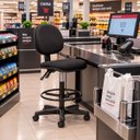 Ver imagem 1 de Cadeira Executiva Caixa Alta NR17 Back System Ergonômica Pistão a Gás Giratória 120kg Preta