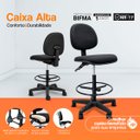 Ver imagem 6 de Cadeira Executiva Caixa Alta NR17 Back System Ergonômica Pistão a Gás Giratória 120kg Preta