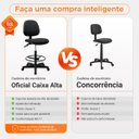 Ver mais imagens de Cadeira Executiva Caixa Alta NR17 Back System Ergonômica Pistão a Gás Giratória 120kg Preta